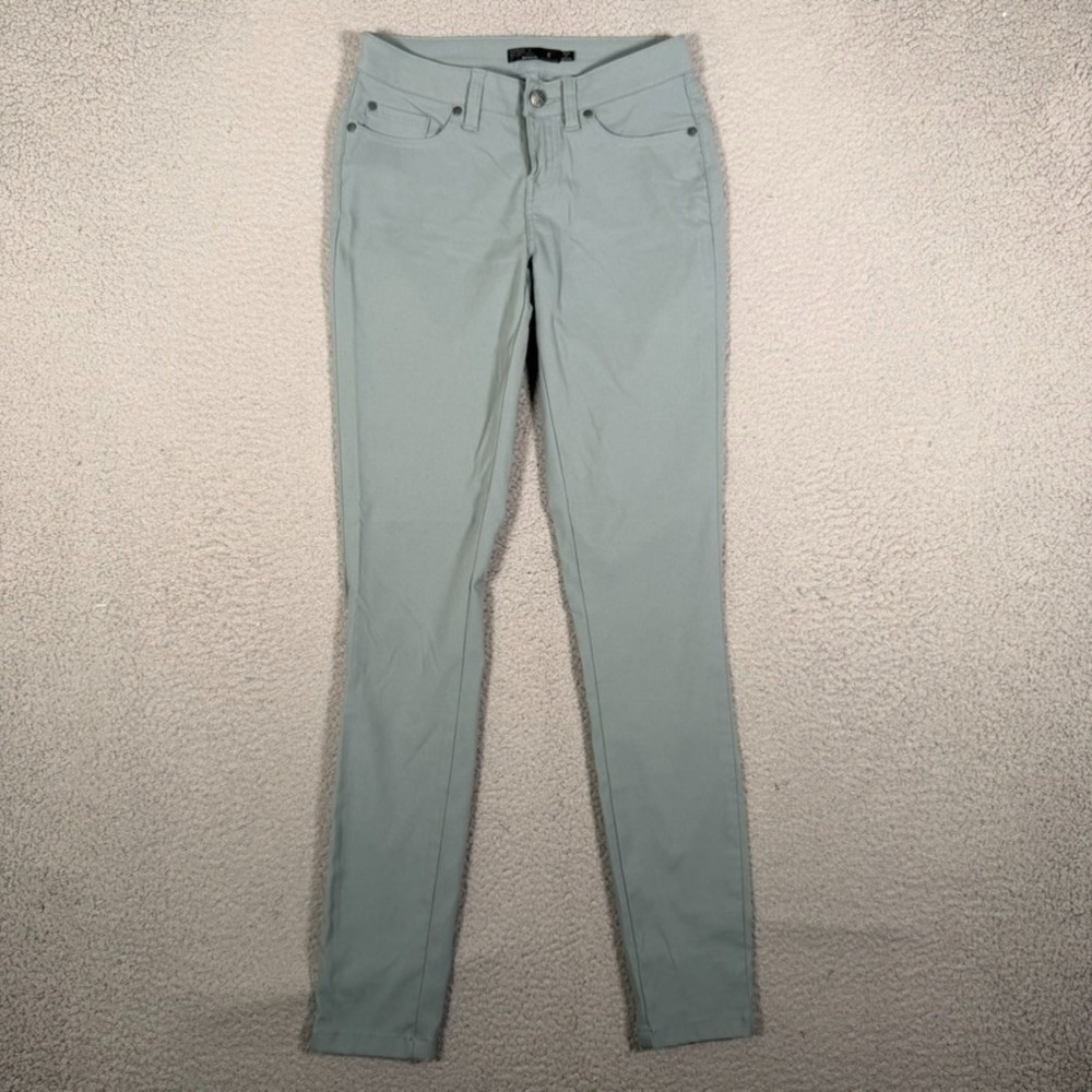Prana Pants Womens 0 26x29 Teal Briann Hiking Travel SKinny Fit Stretch Zion